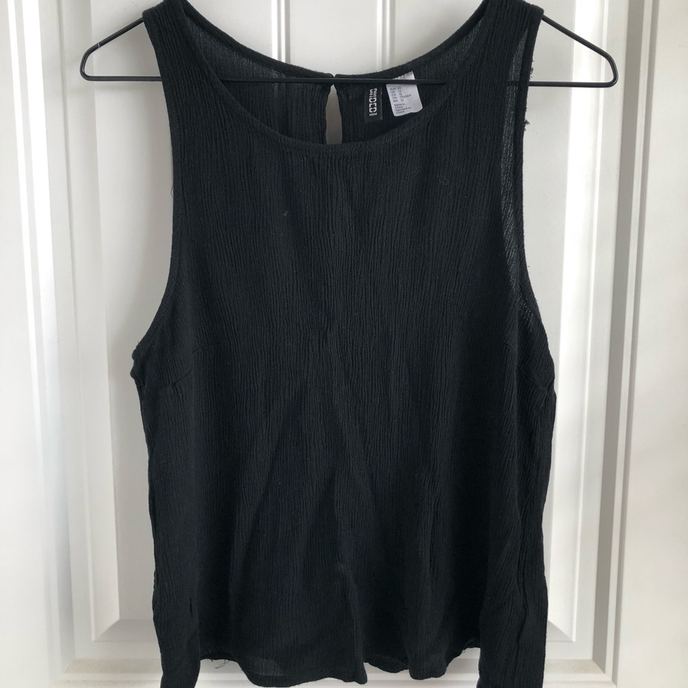 H&M Divided Open Back Tank Top - Black